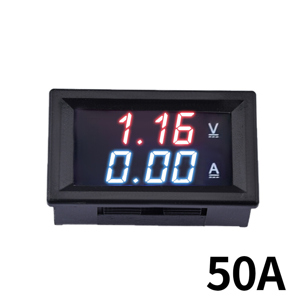 Digital Voltmeter Ammeter 100V 10A 50A 100A LED Display Amp Volt Current Meter