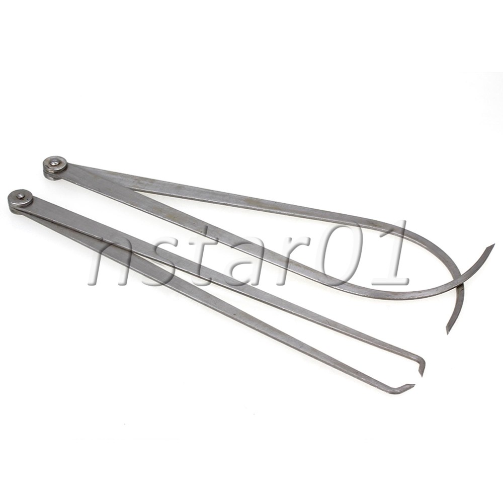 350mm Length Outside Inside Caliper Set of 2 Silver