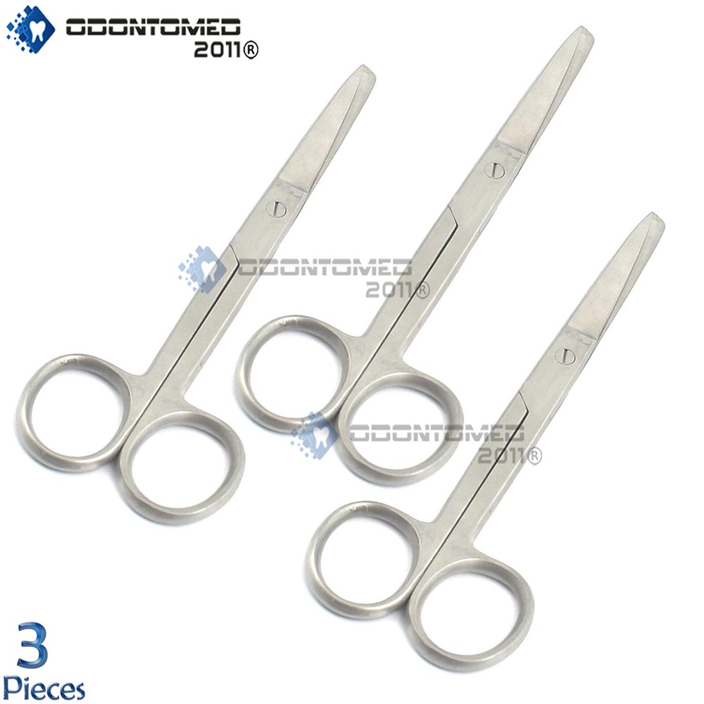 3 OPERATING SCISSORS 5.5" STRAIGHT TIP SHARP/BLUNT SURGICAL INSTRUMENTS