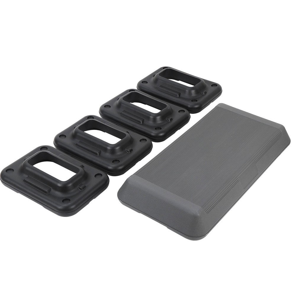 28'' Adjustable Aerobic Stepper Step Platform W/4 Riser Exercise Workout Stepper
