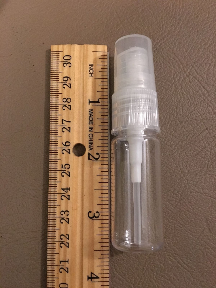 10ml (.34 oz) Clear Plastic Empty Refillable Perfume Atomizer Mini Spray Bottles