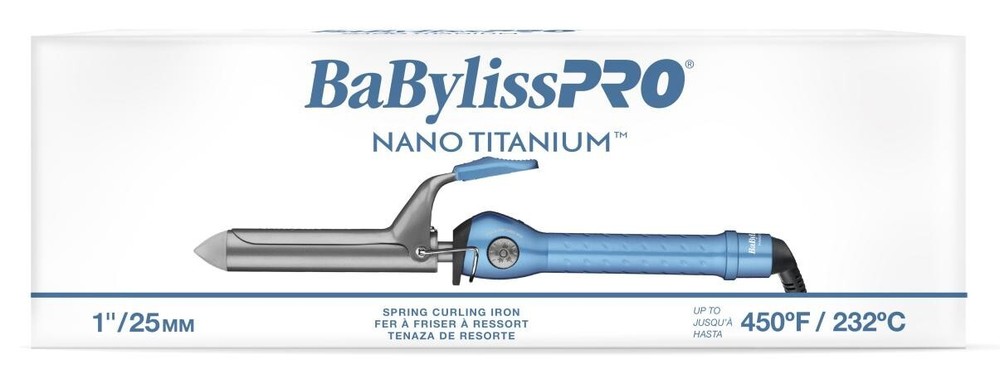 BaBylissPRO Nano Titanium 1" Spring Curling Iron | BNT100S