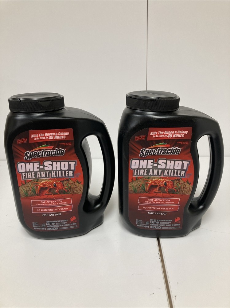 2 Pack Spectracide One-Shot Fire Ant Killer Granules Bait, Ready-Use 1.5 Lbs