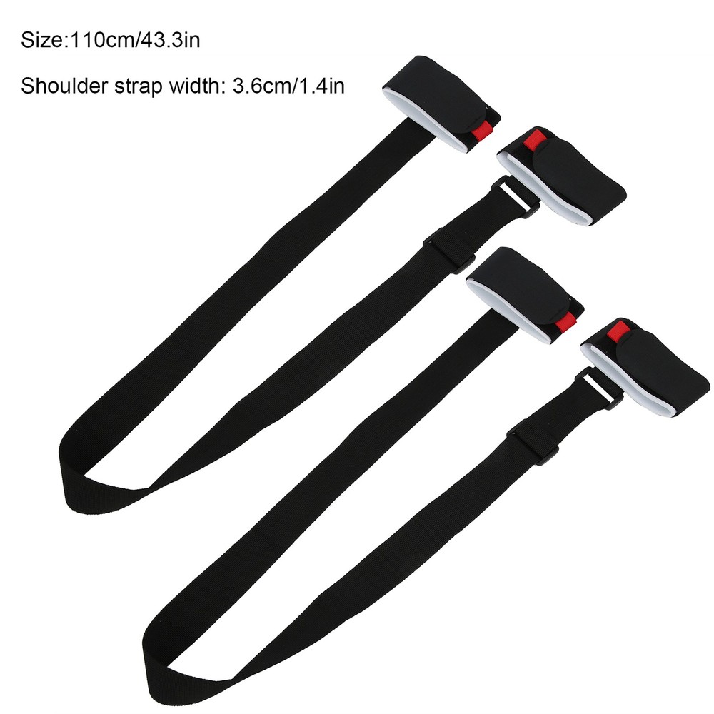 2Pcs Snowboard Shoulder Strap Double Skis Adjustable Belt AFCZ