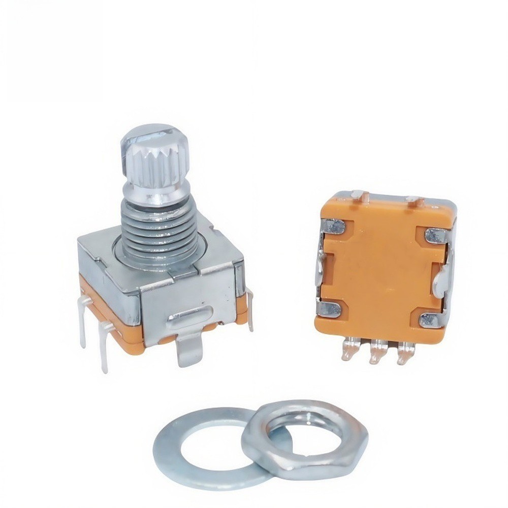 EC11 30 Position Encoder with 360 Deg Rotation and Built-in Push Switch
