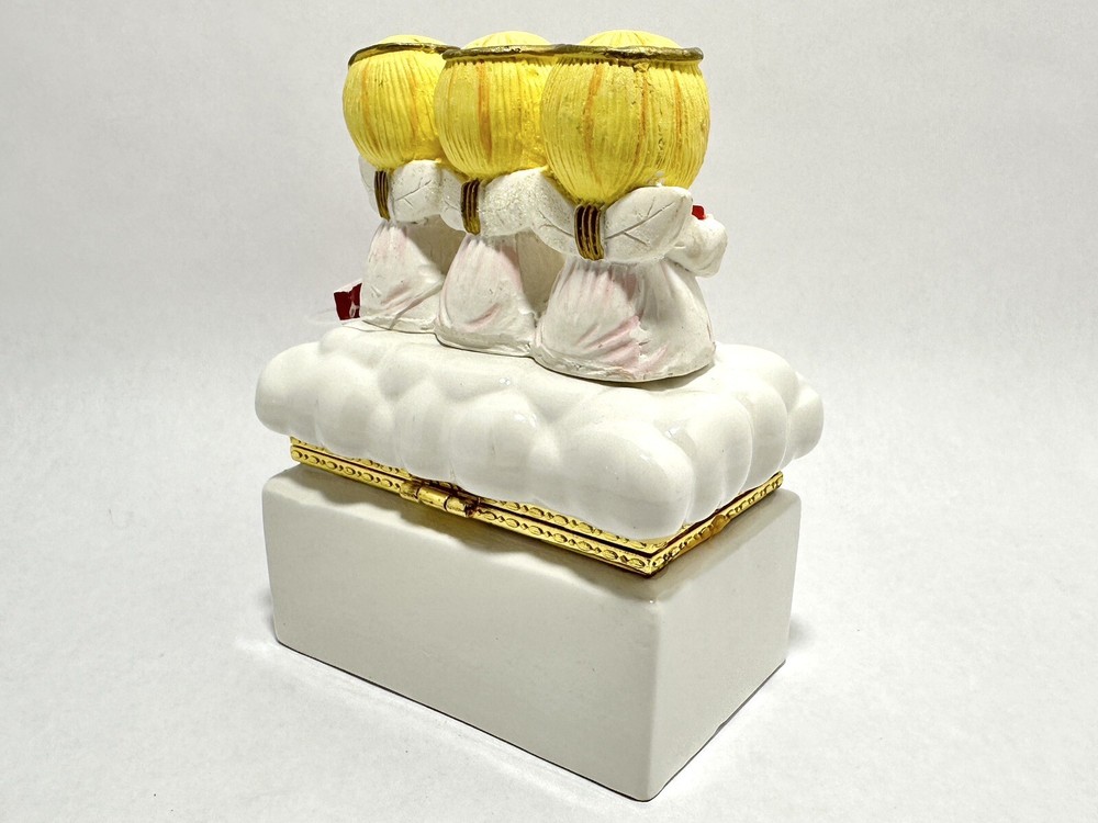 Hallmark Three Angels Hinged Trinket Box Empty