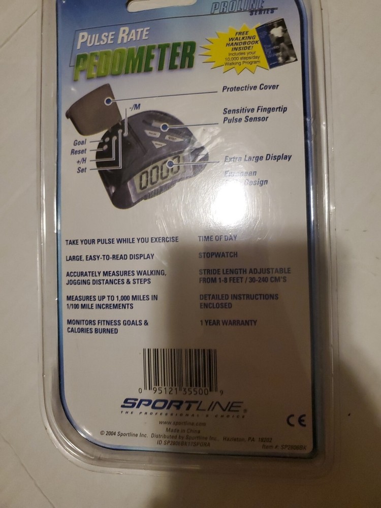 SPORTLINE Proline 355 pulse Rate Pedometer New 2004