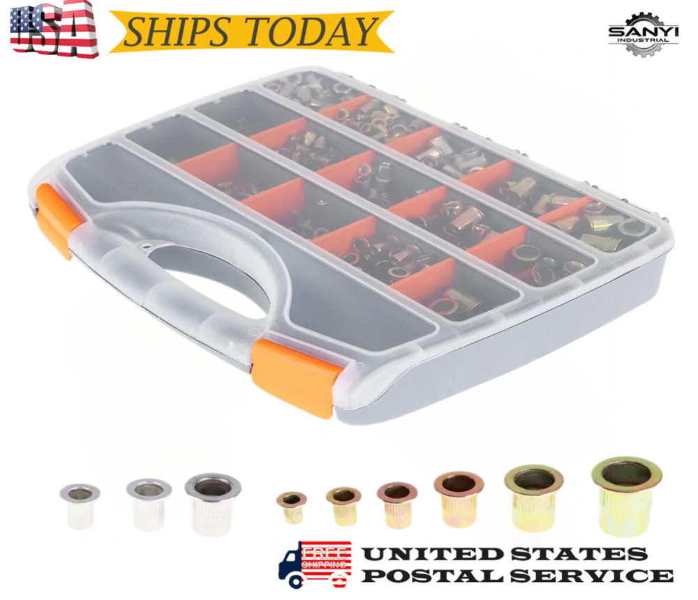 900PCS Rivet Nut Kit with Hand Riveter Tool – Rivnut Setter for Threaded Inserts