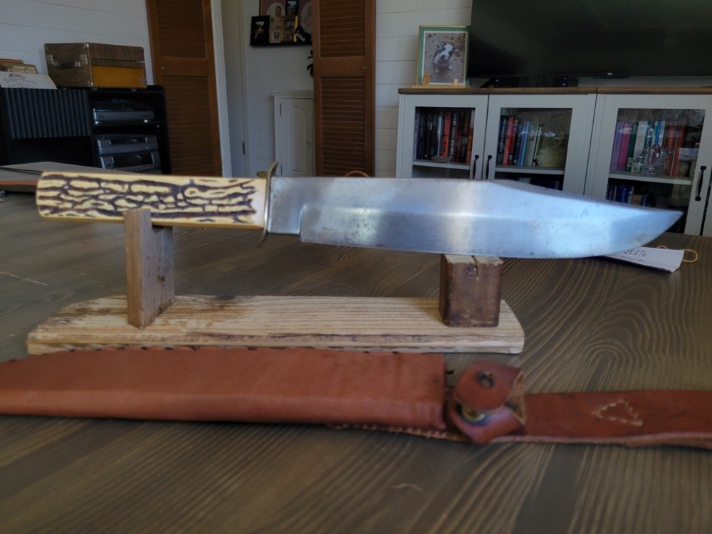LARGE Solingen German Bowie Knife w/Custom Sheath