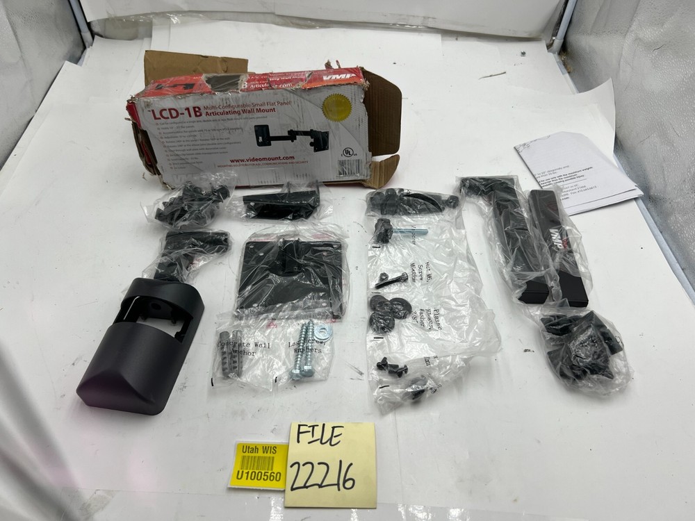 VMP Multi Configurable Small Flat Panel Articulating Wall Mount LCD-1B 10"- 23"