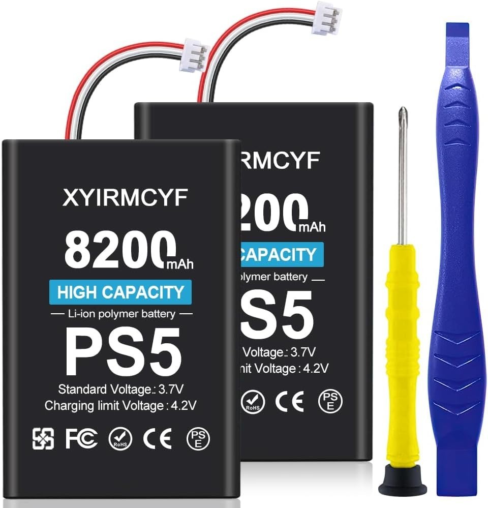 PS5 Controller Replacement Batteries - 2PCS 8200mAh 0-Cycle for CFI-ZCT1W