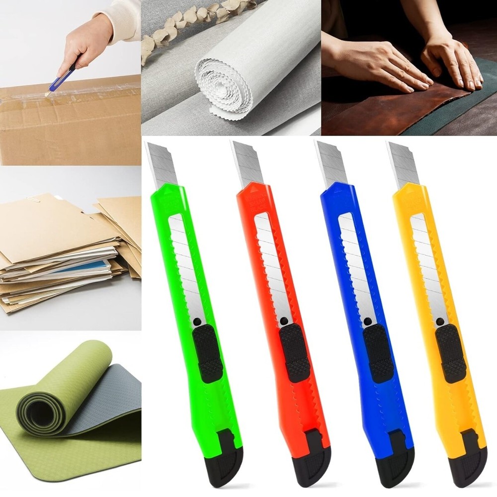 100x Razor Blade Utility Knife Box Cutter Sharp Snap Precise Exacto Plastic Case