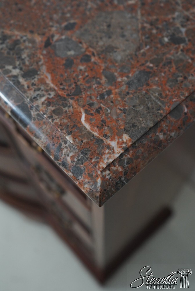 L68885: CENTURY Cherry 12 Drawer Marble Top Server Console
