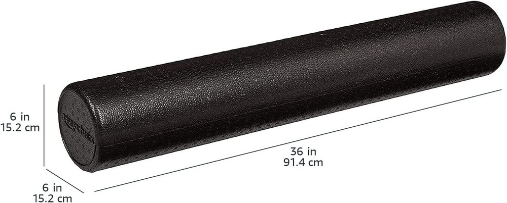 Amazon Basics High Density Foam Roller for Exercise, 36 inch, Black