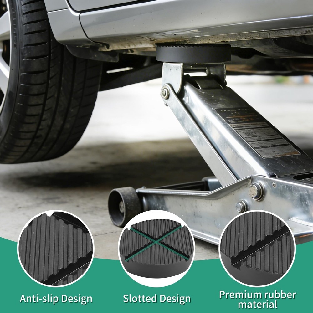 Universal Floor Jack Rubber Pad Jack Pad Adapter Pinch Weld Side Frame Rail P...