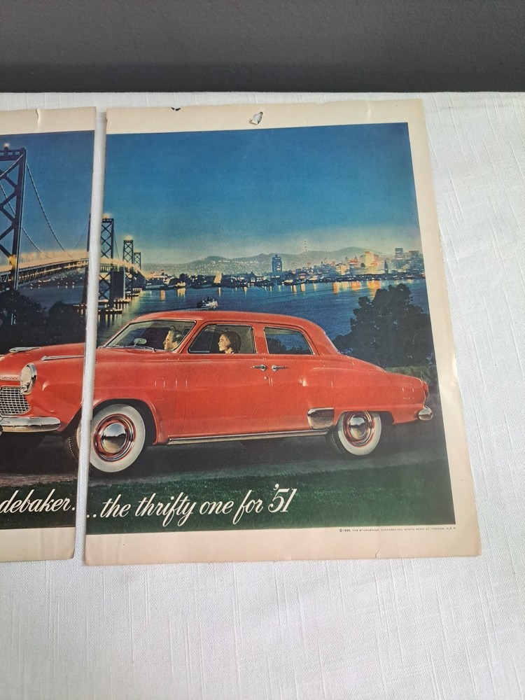 Vintage The New Studebaker Commander V-8 Original Ad