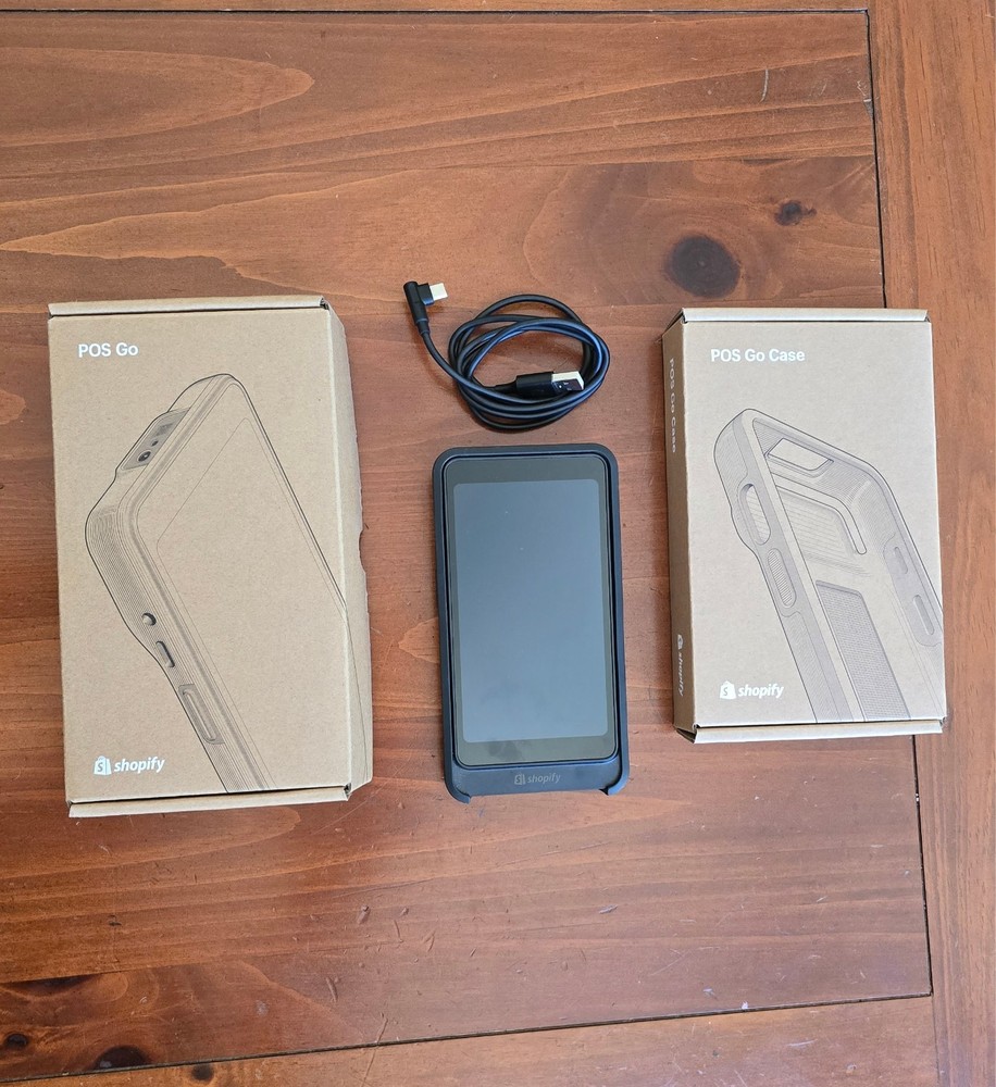 Shopify POS Go Terminal S2001 Card Reader, Case, & Barcode Scanner - Working