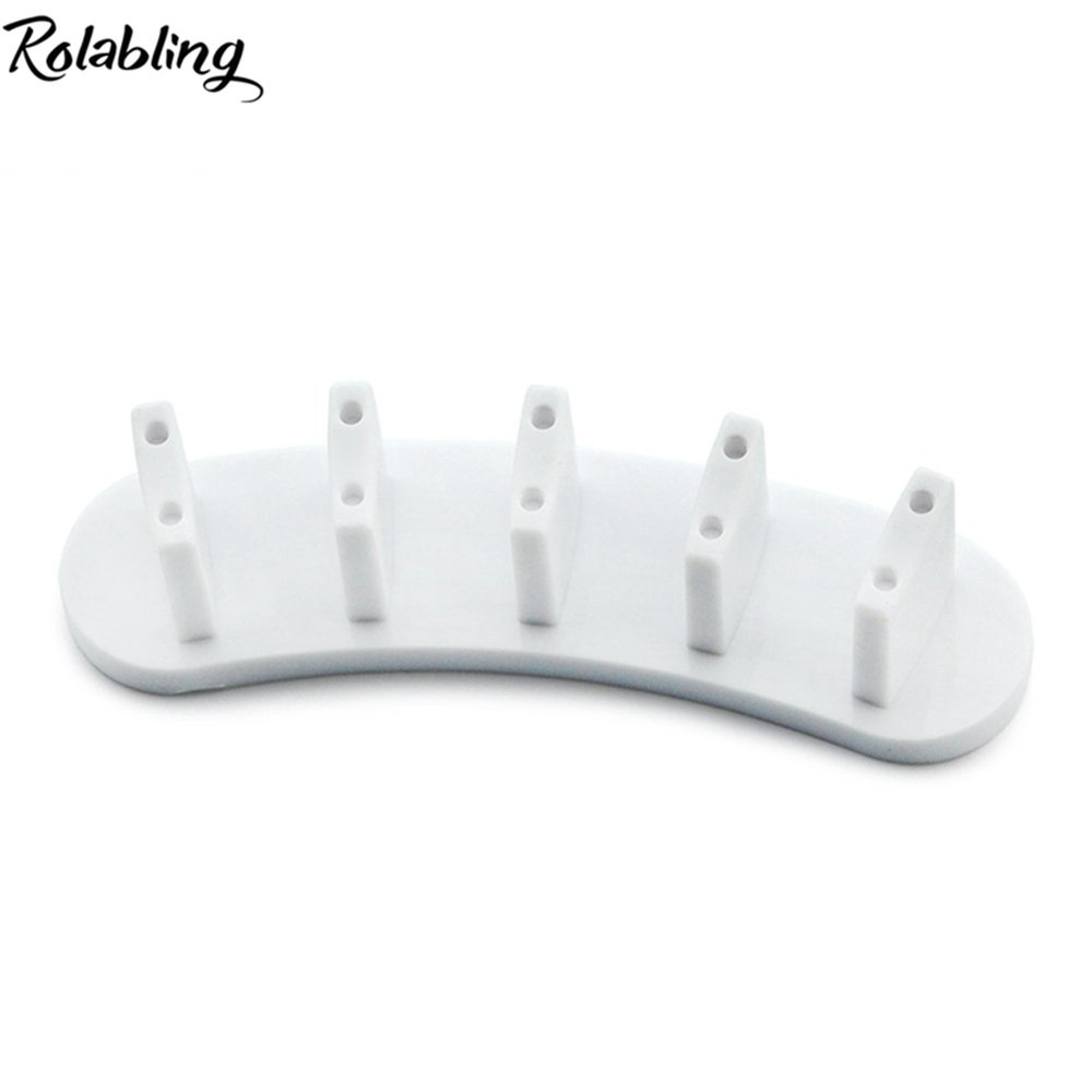 3Pcs False Nail Art Tips Practice Display Stand Tool with 10 Pcs False Nail Tips