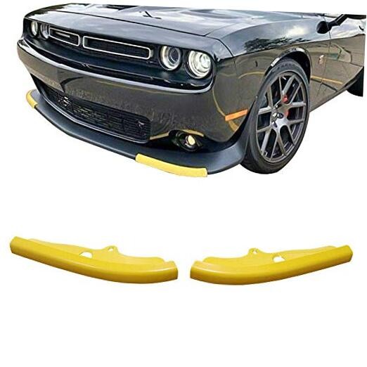 Front Bumper Lip Splitter Protector Replacement for 2015-2024 Model 1 Yellow