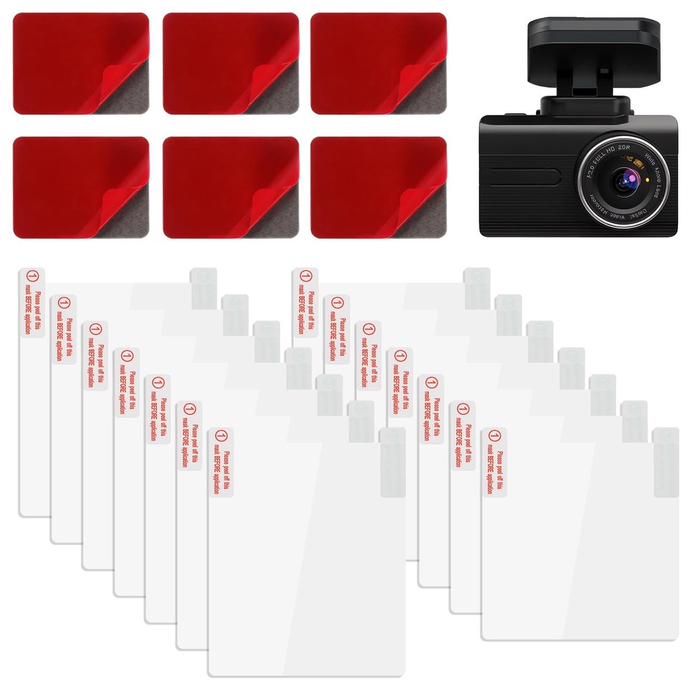 Heclia Electrostatic Sticker Mounting Dash Cam 20 PCS Double-Sided Adhesive...