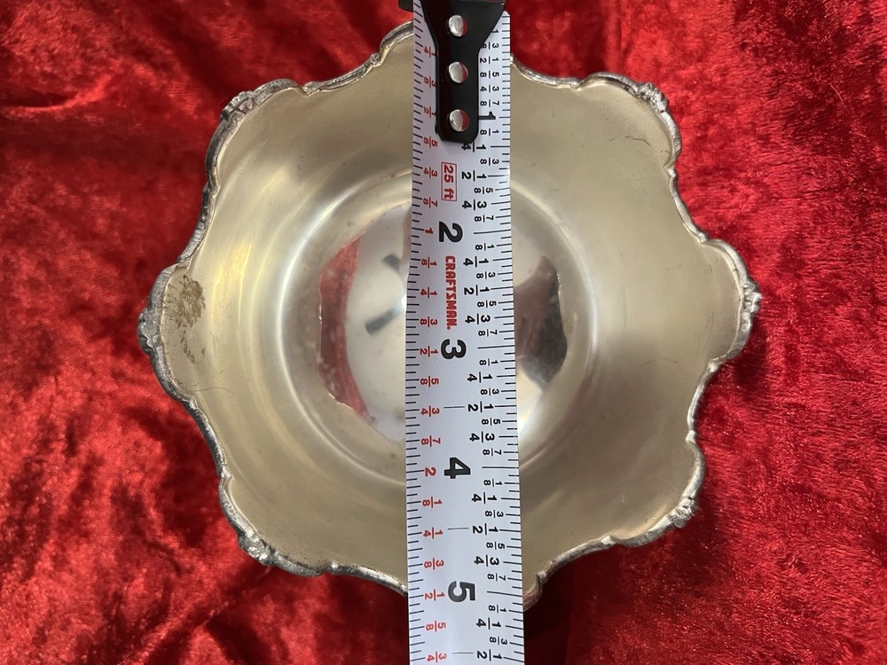 Beautiful Decorative Silver Plate Bowl With Handles