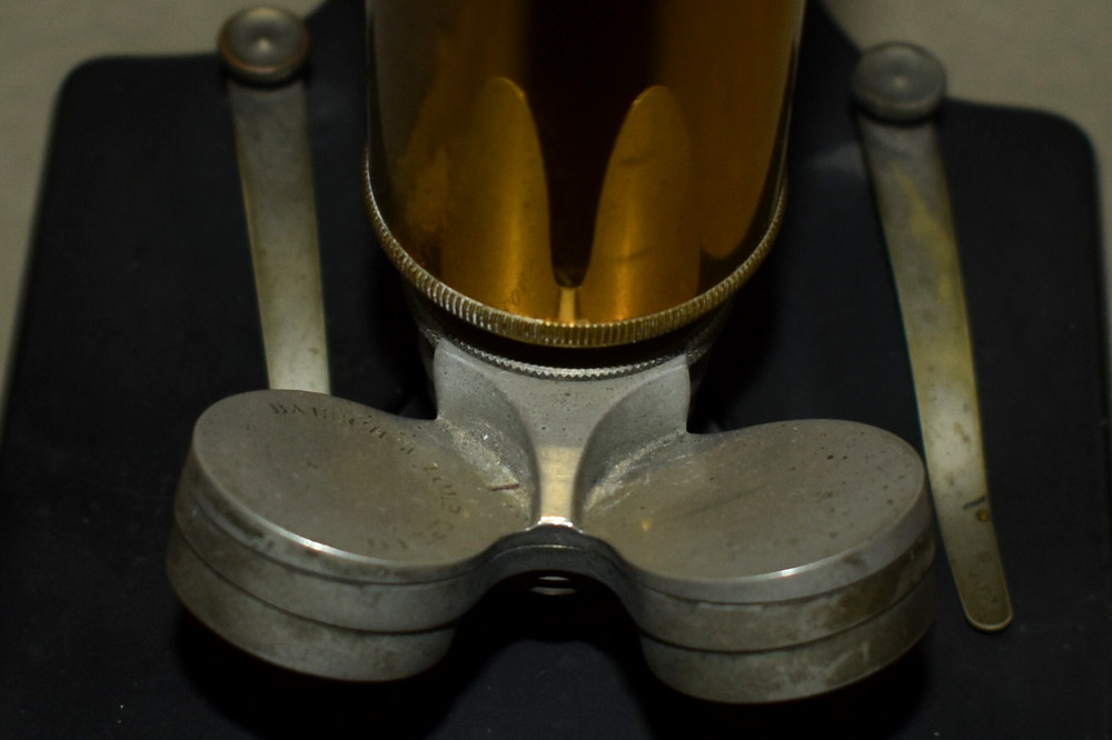 Antique BAUSCH & LOMB Optical Microscope Brass NO CASE NO LENS