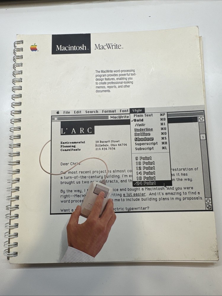 1986 Apple Macintosh MacTerminal User Guide Manual