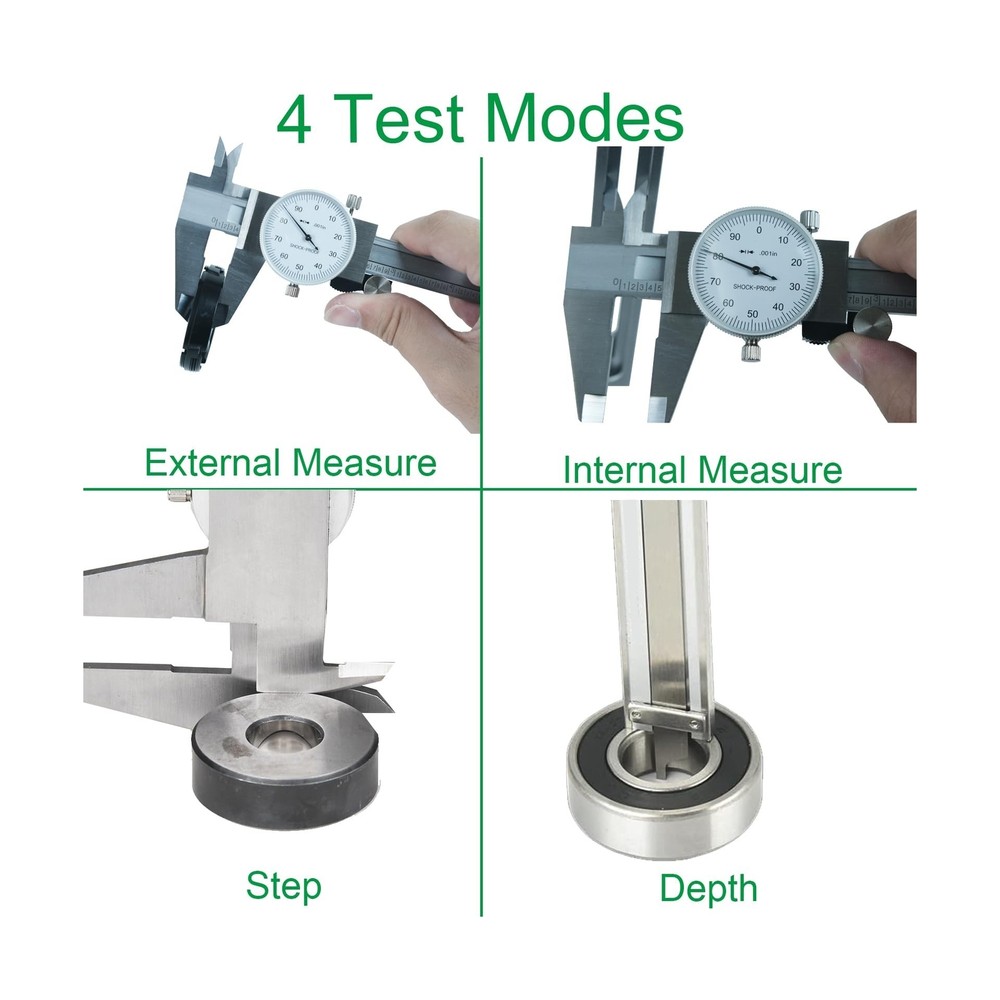 Dial Caliper Shockproof Dial Caliper Precision Caliper with Watch 0-6" Range,...