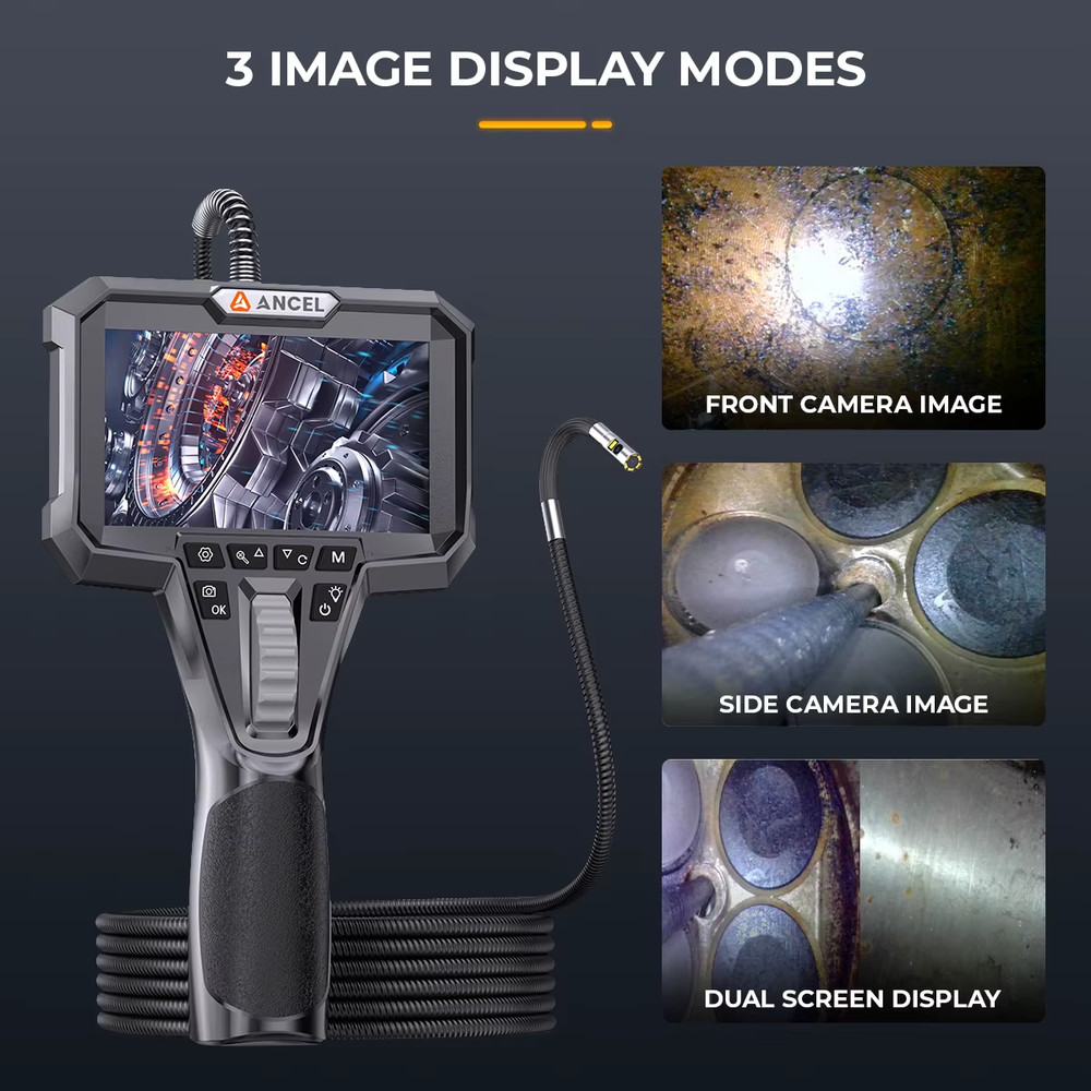ANCEL AN302 3 Image Display Modes Endoscope Articulating Borescope Dual Camera