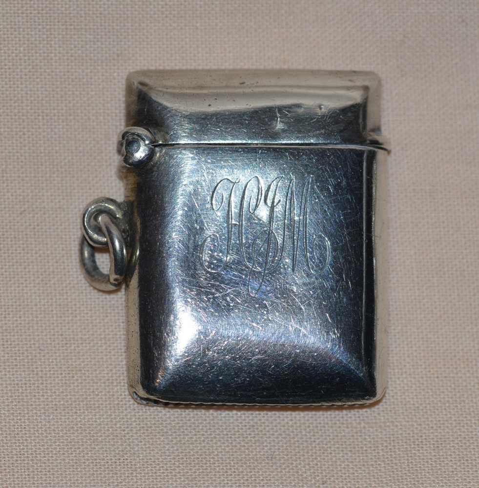 1903 Edwardian Birmingham Silver Vesta Case