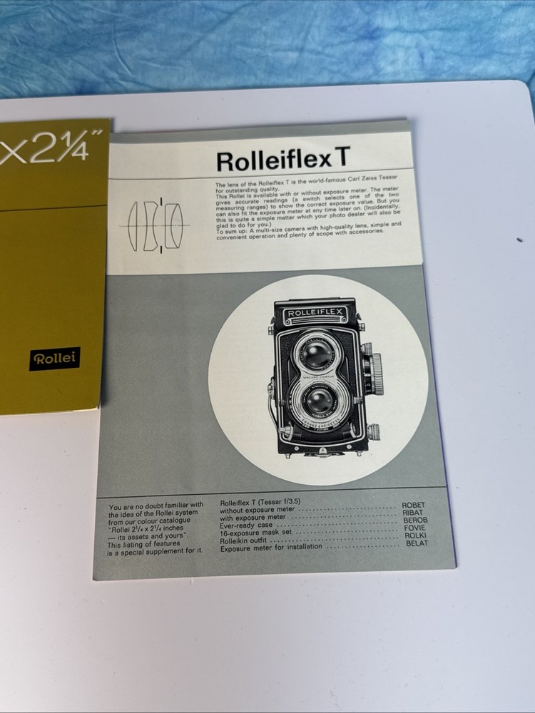 Rollei instruction manual 6 x 6 (M)