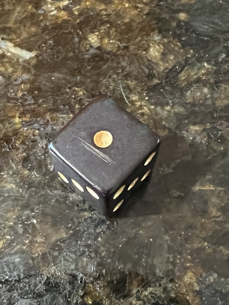 Vintage Blue Bakelite Dice 5/8"