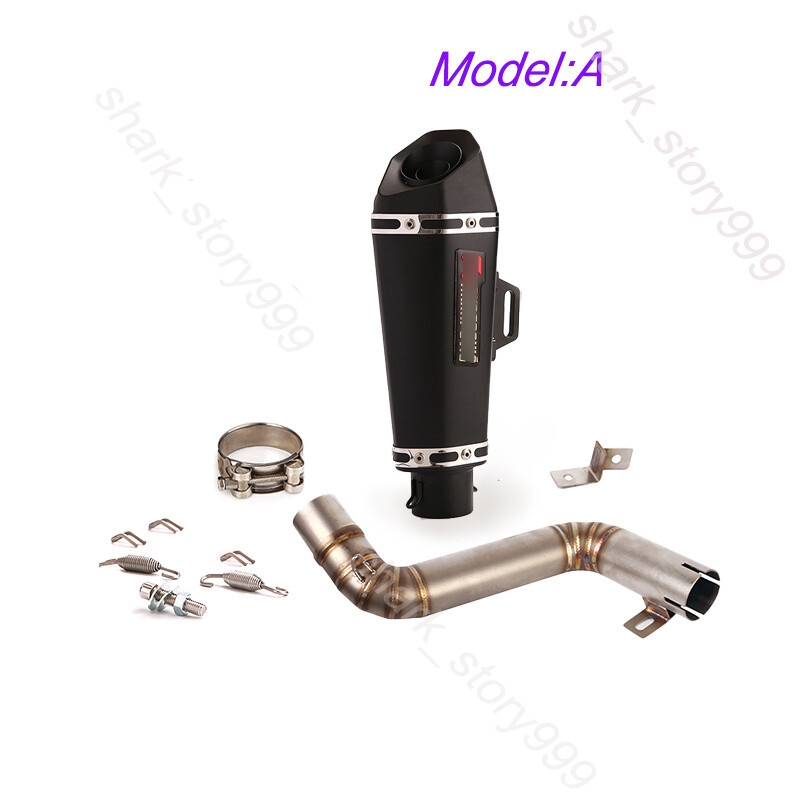 Modified For 2012-16 390 Duke 200 Duke Exhaust Muffler Tips System Mid Link Pipe