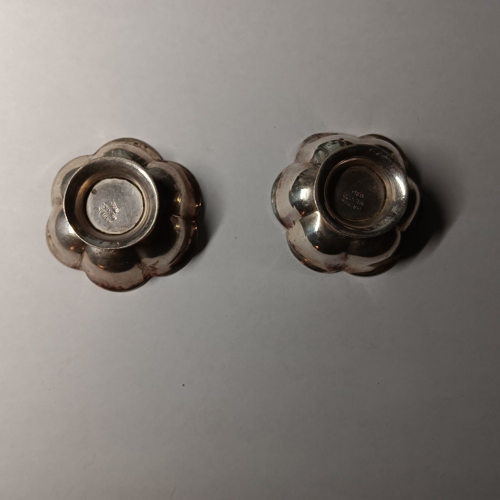 2 mixico small sterling round dish,total 40 gr.