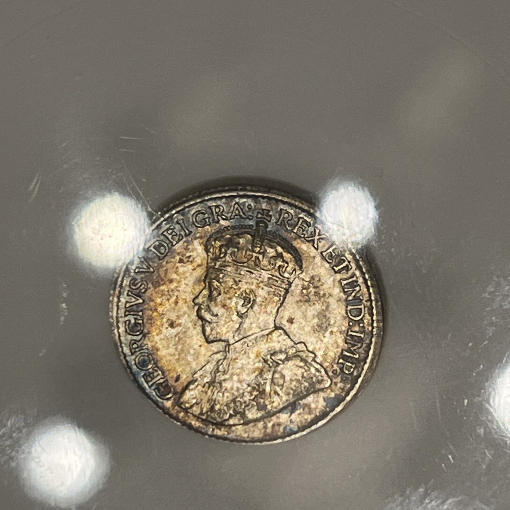 Canada 1919 5 Cent ANACS MS62 Toned A1