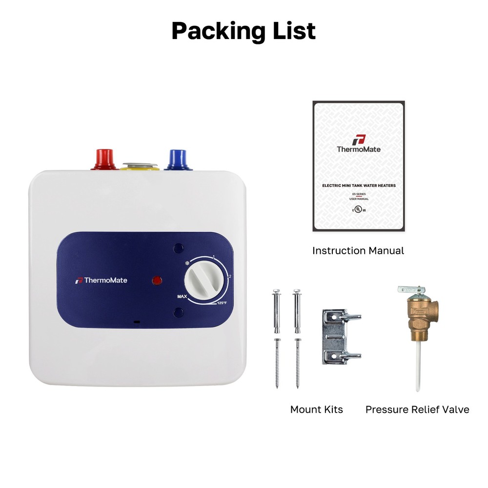 ThermoMate 8-Gallon Electric Water Heater 120V for Salon/Tiny House/RV Camper