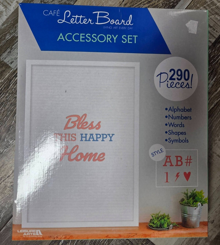 CAFÉ LETTER BOARD  ACCESSORY SET 290 PIECES , New in Box
