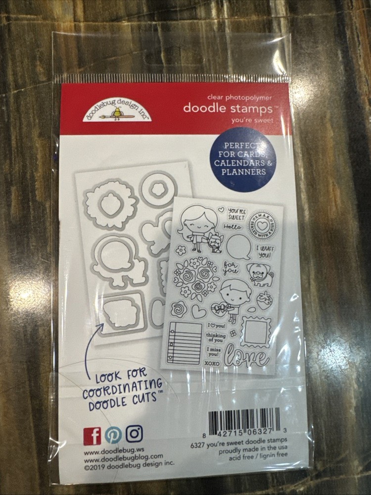 Doodlebug You’re Sweet Stamp Set NIP