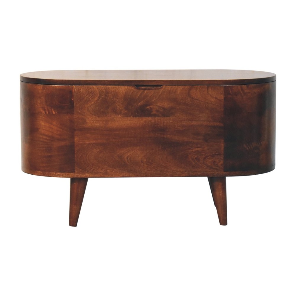 Rounded Lid-Up Blanket Box