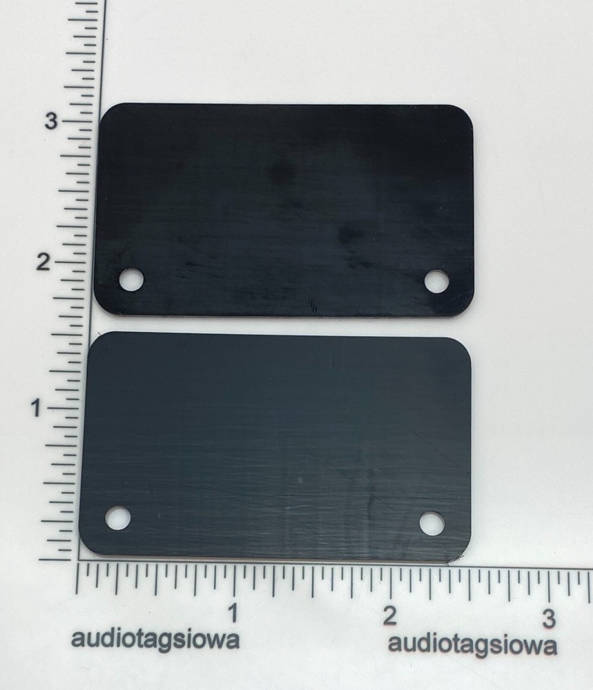 Sheffield Equipped Peavey Speaker Badges Silver Incised Laminated Acrylic Pair