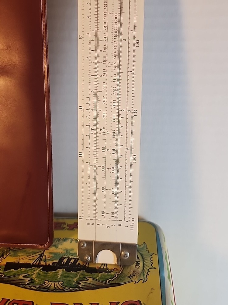 Acu-Math No. 1500 12-1/2" Plastic Slide Rule with case