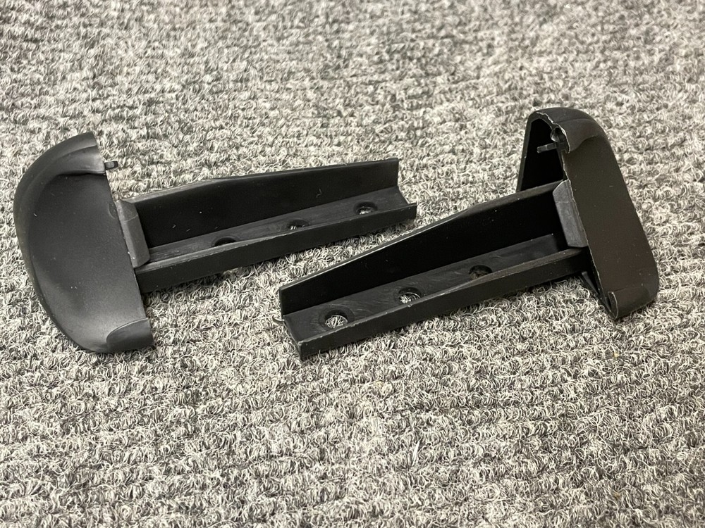 BLACK Vidmar Drawer Pull End Cap Caps Endcaps Stanley Left Right Plastic Pair