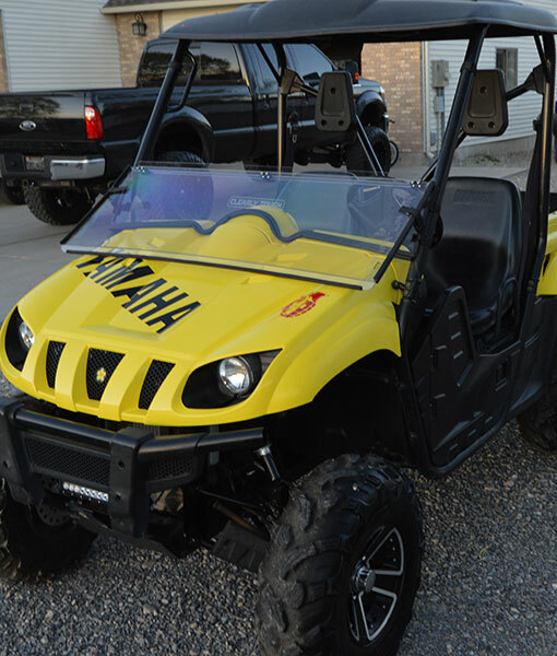 Clearly Tough Yamaha Rhino Full Folding Windshield