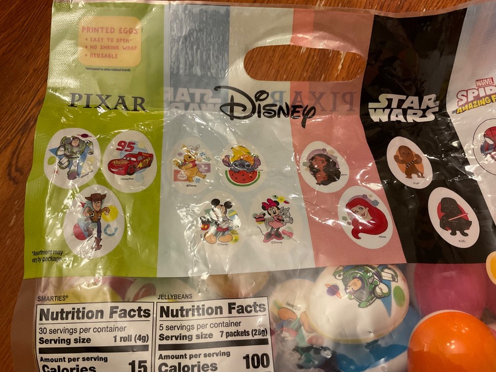 Disney Egg Hunt with Candy Sealed 65 Eggs Multicolored Includes 3 Golden Eggs