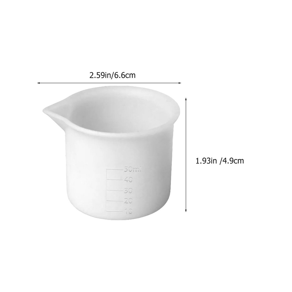 6 PCS Silicone Measuring Cups Scale 50ml Epoxy Mixing Resin DIY Projects