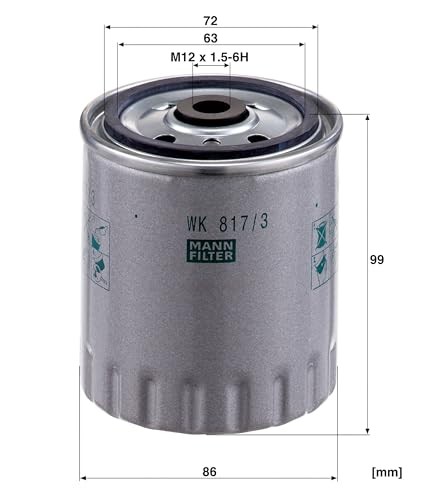 MANN-FILTER WK 817/3 X Fuel Filter