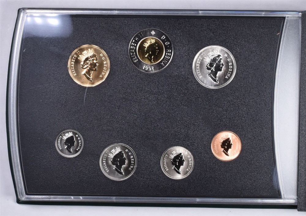 1998 Canada Specimen 7 Coin Set With Box & COA
