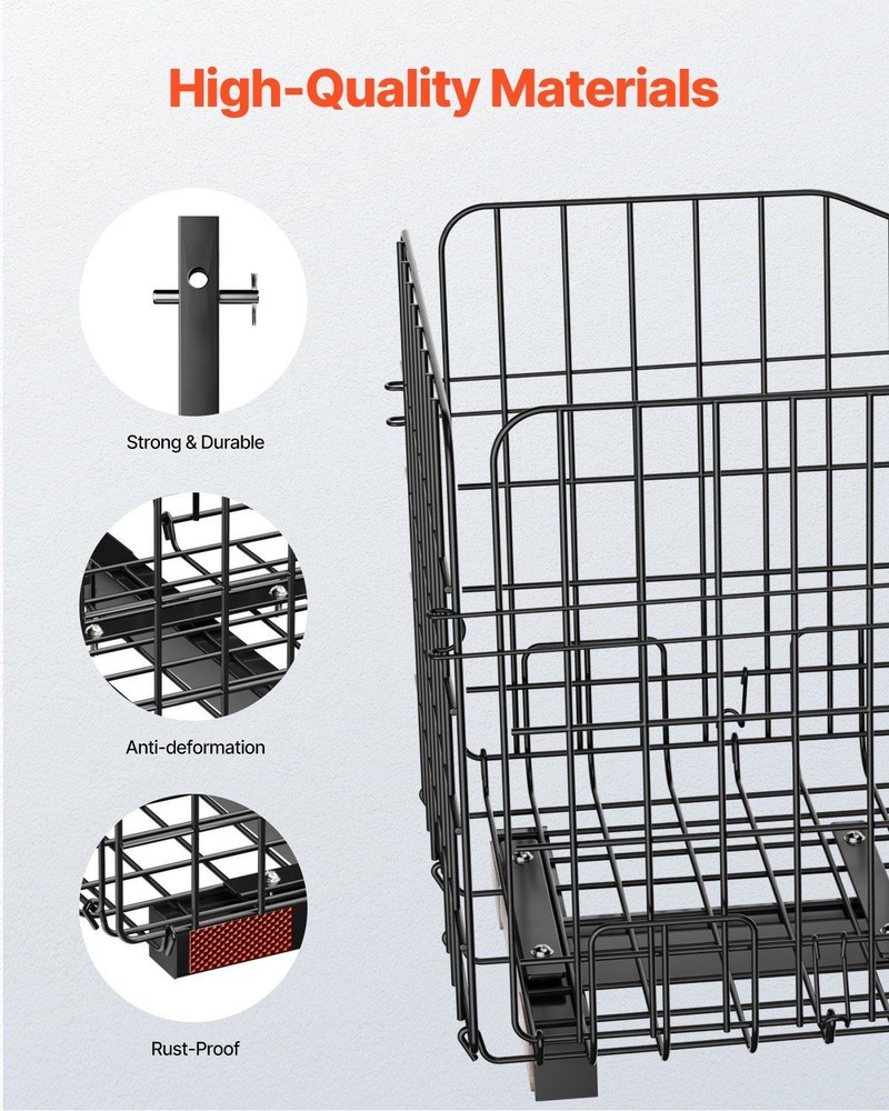 33lb Capacity Folding Wire Basket Lightweight Durable Design