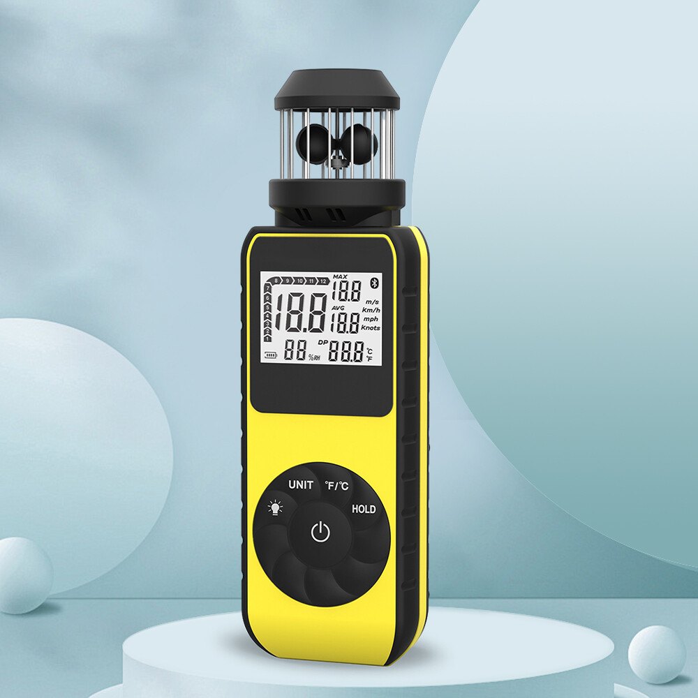 Digital Cup Anemometer Compass Measure Wind Temperature 360°Rotating + Backlight