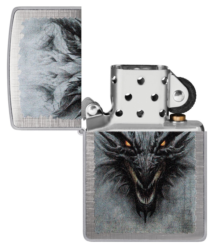 Zippo Dragon Design Linen Weave 48732